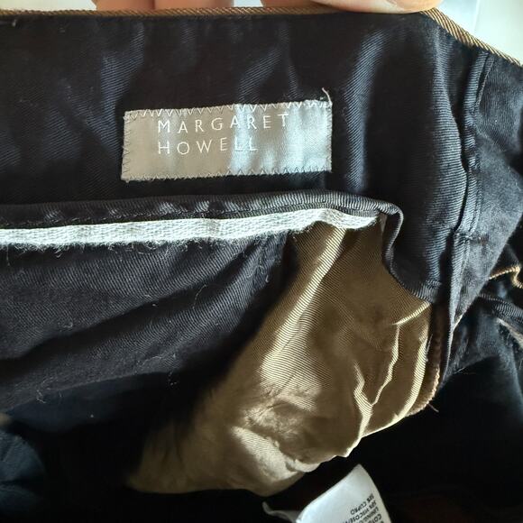 Vintage Margaret Howell Trousers Womens Pants 12 Tan Pleated Quiet Luxury Cuffed - Picture 5 of 7